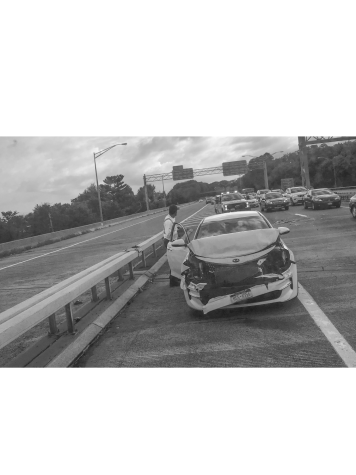 School bus hit by speeding car