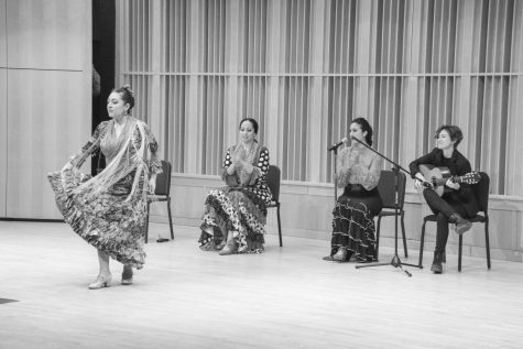 Spanish students learn how to flamenco