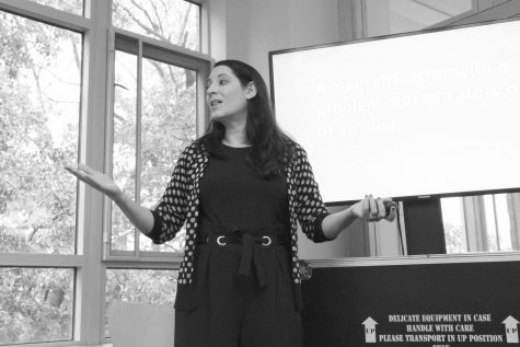 Newbery winner visits school