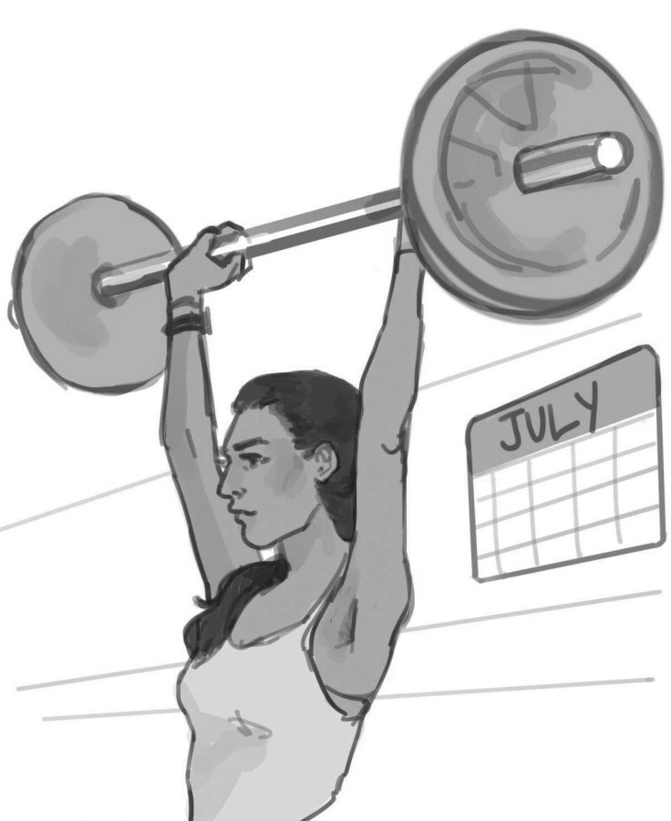 Recruited athletes train over the summer
