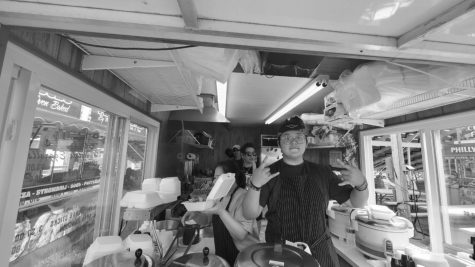 Trish Tran (12), server and chef at their familys food truck Be Tran Eggrolls
